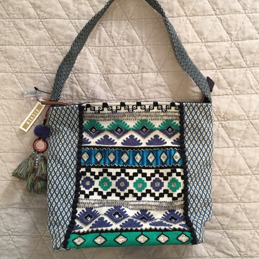 Steven by Steve Madden Blue Jalyson Hobo Tote
